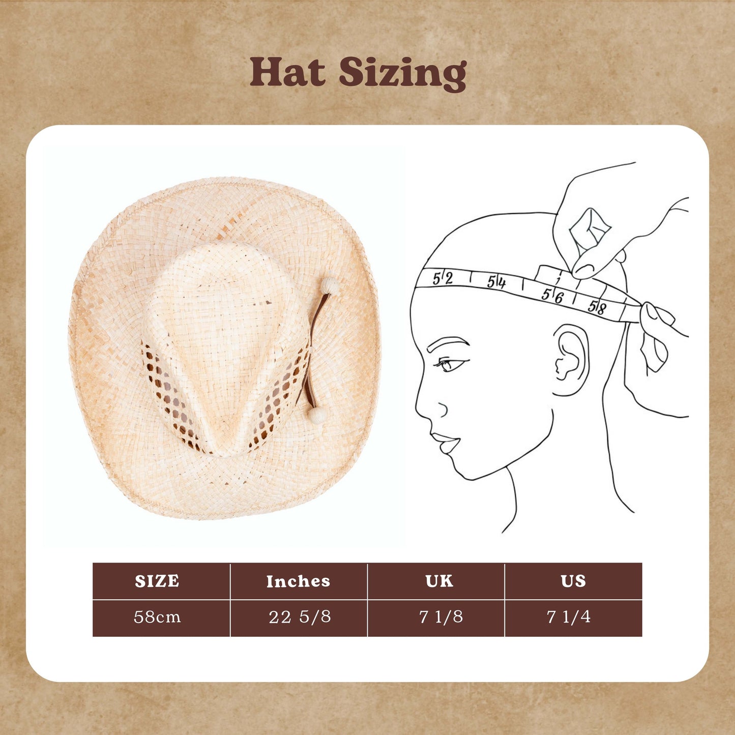 Mesa Raffia Straw Cowboy Hat - Mix Brown