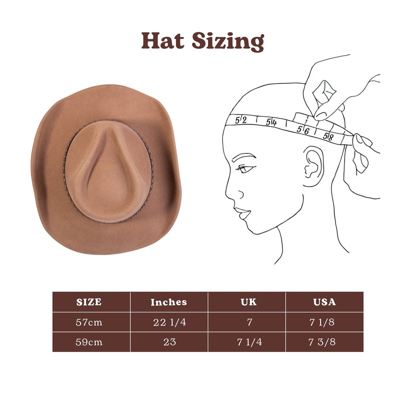 Outlander Tan Felt Cowboy Hat - Mix Brown