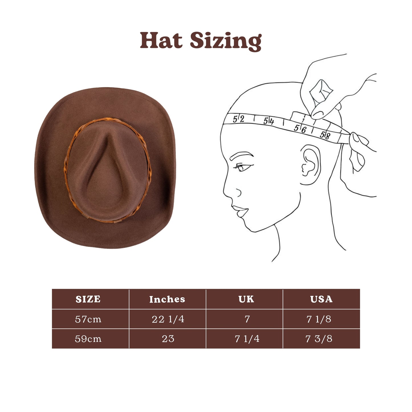 Saddle Brown Felt Cowboy Hat - Mix Brown