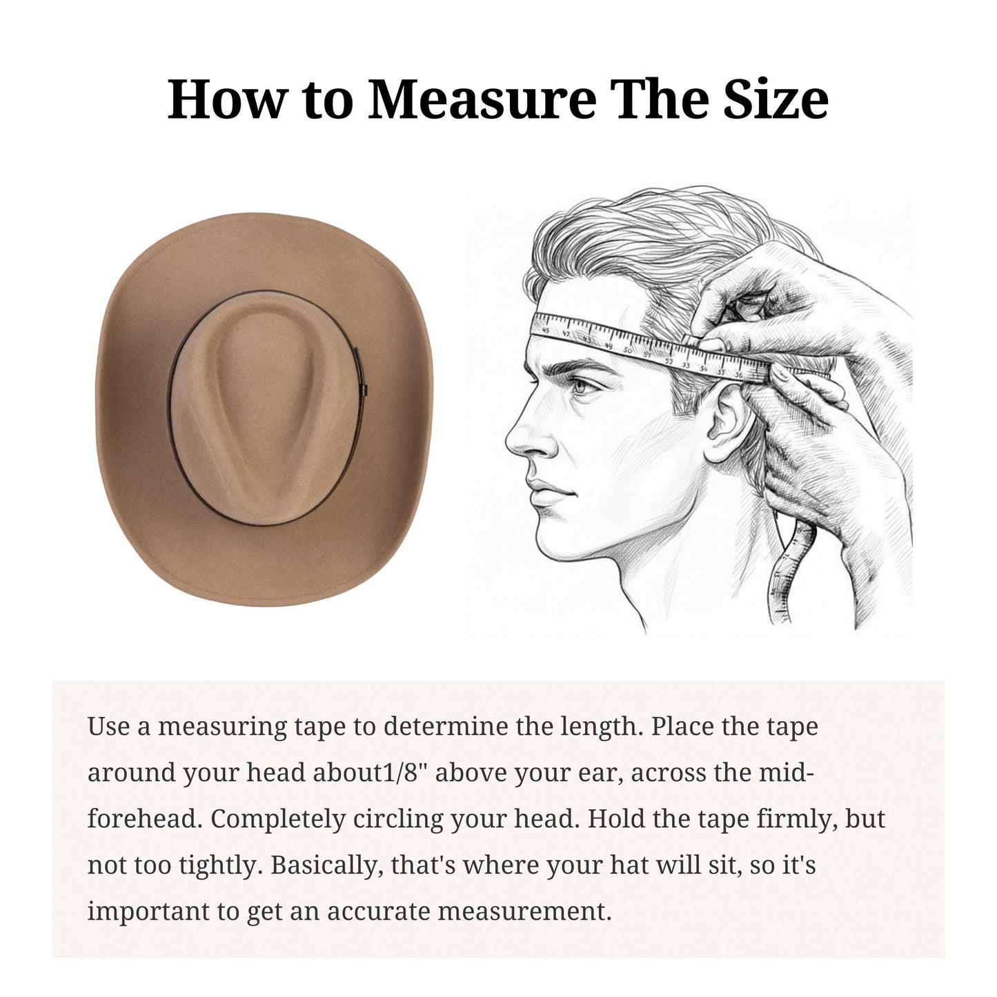 Sonora Camel Felt Cowboy Hat (with 2 Free Hat Bands) - Mix Brown