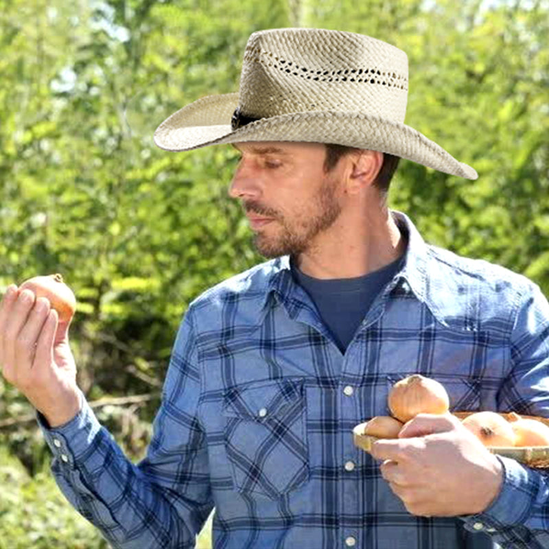 Straw Hats - Mix Brown