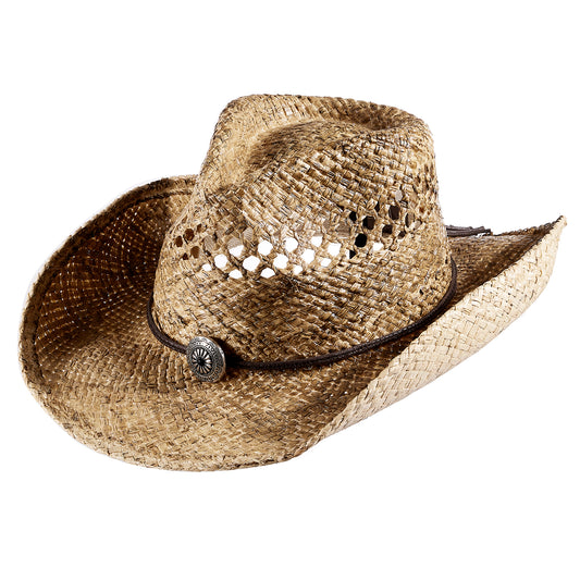 Flowerbutton MIX BROWN Cowboy Hats Rancher Hat Exquisite Decoration Band