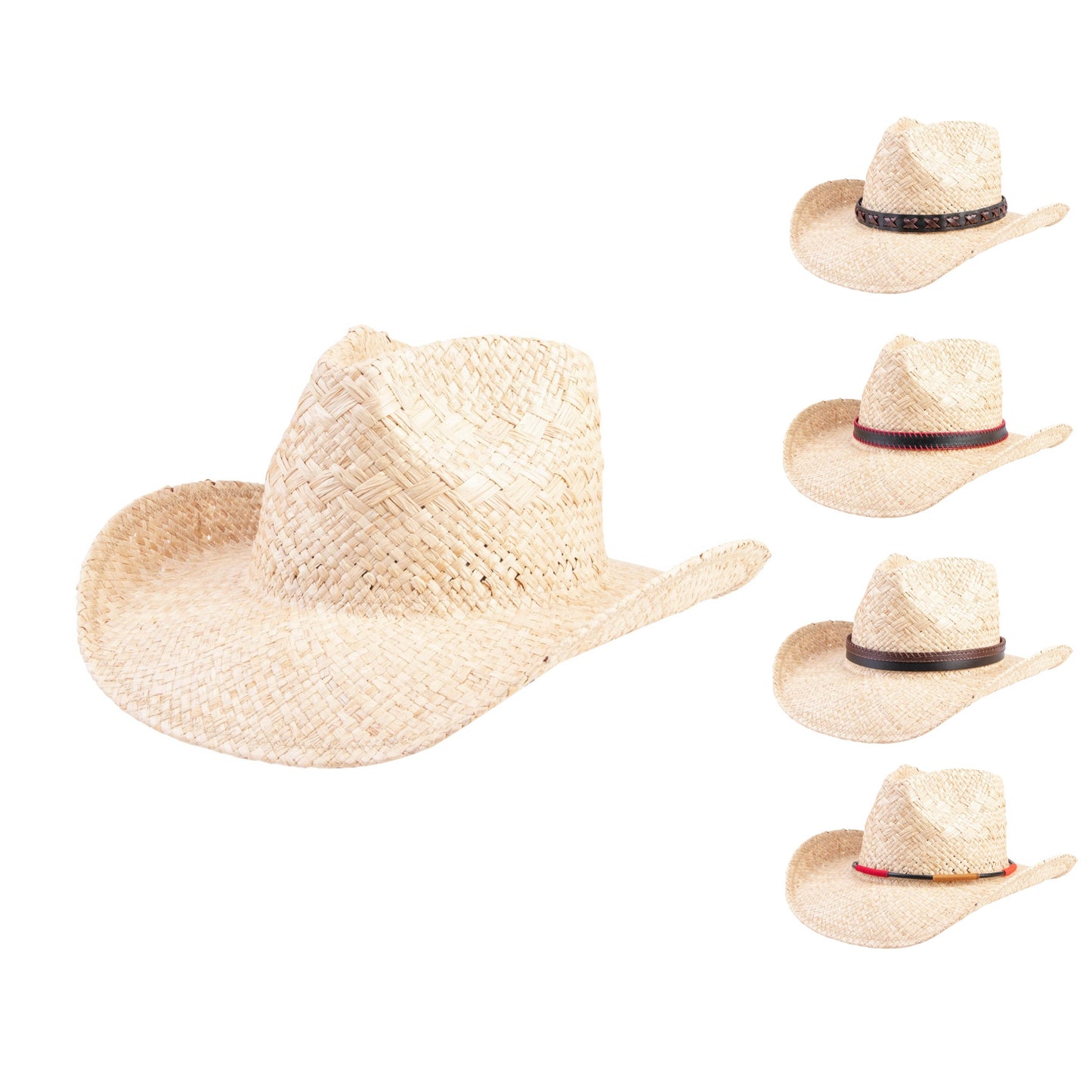 Trailcraft Straw Cowboy Hat （4 Interchangeable Bands）