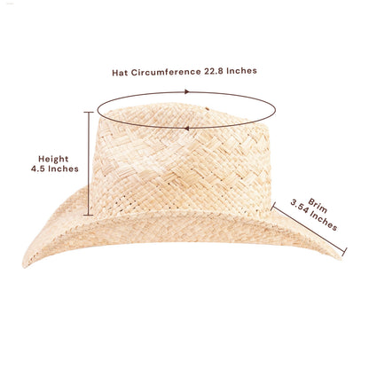 Trailcraft Straw Cowboy Hat （4 Interchangeable Bands）