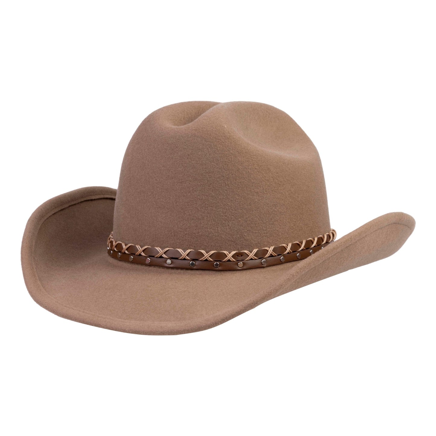 Amarillo Sand Open Road Felt Hat - Mix Brown