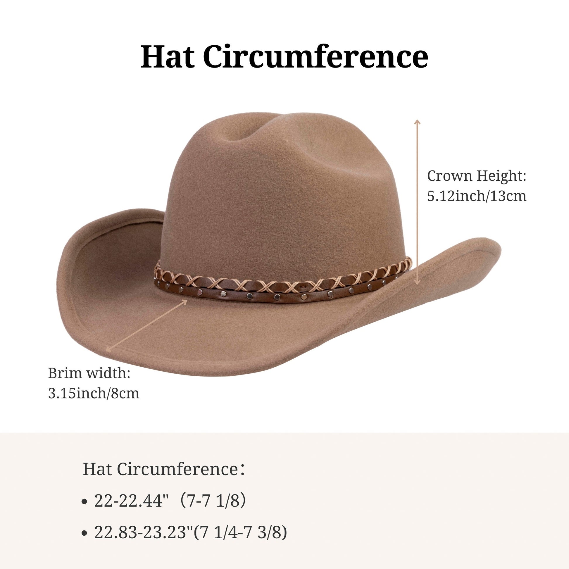 Amarillo Sand Open Road Felt Hat - Mix Brown