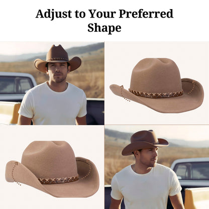 Amarillo Sand Open Road Felt Hat - Mix Brown