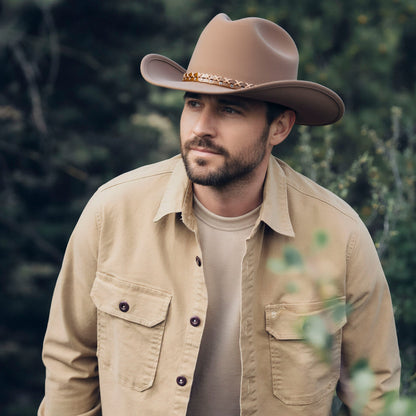 Amarillo Sand Open Road Felt Hat - Mix Brown