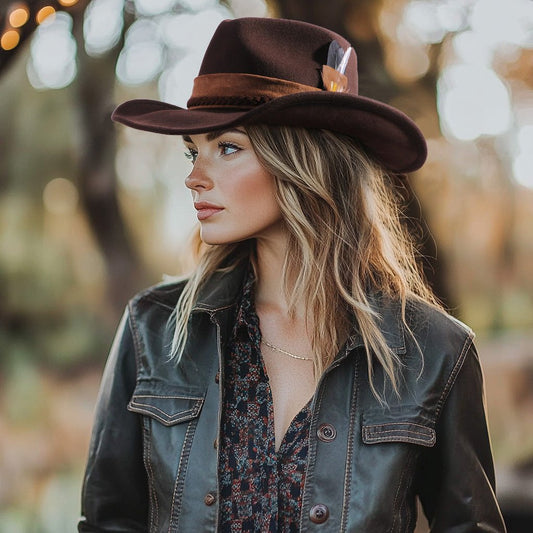Canyon Dark Coffee Felt Cowboy Hat - Mix Brown