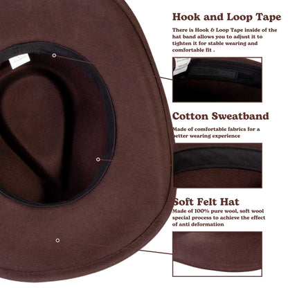 Canyon Dark Coffee Felt Cowboy Hat - Mix Brown