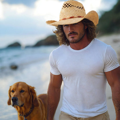 Coyote Raffia Straw Cowboy Hat - Mix Brown