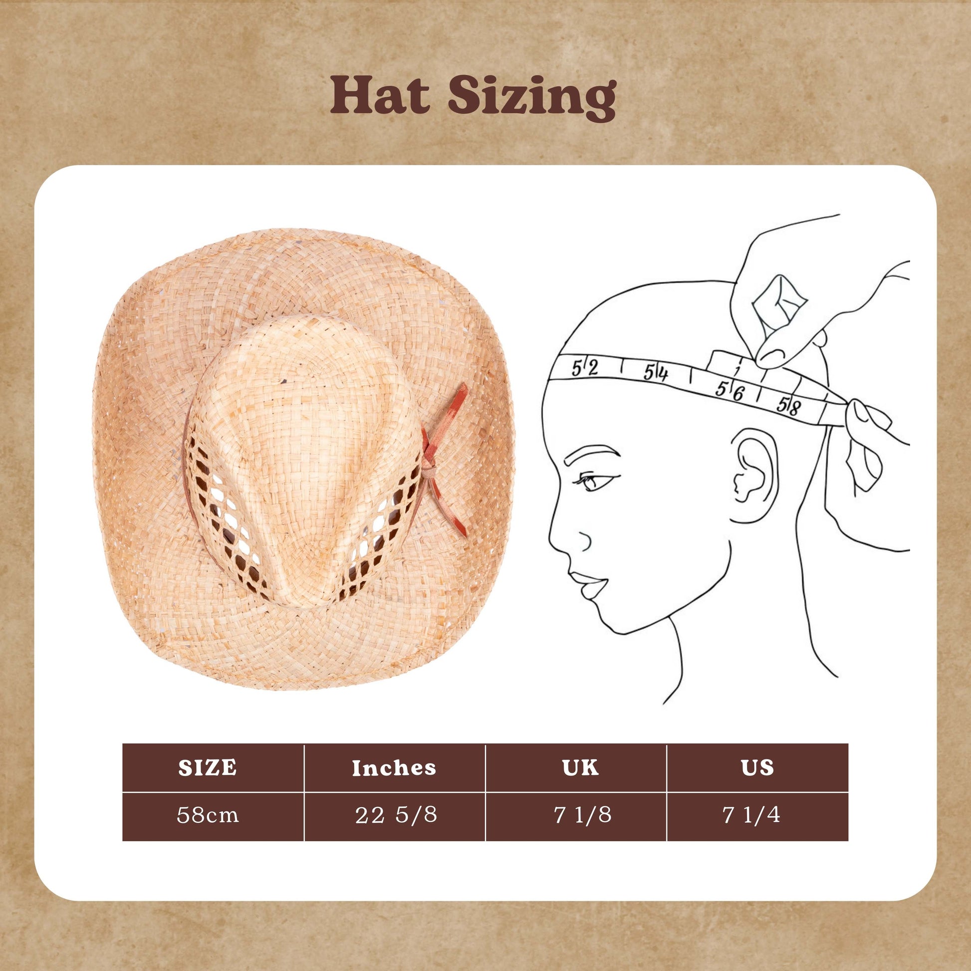 Coyote Raffia Straw Cowboy Hat - Mix Brown