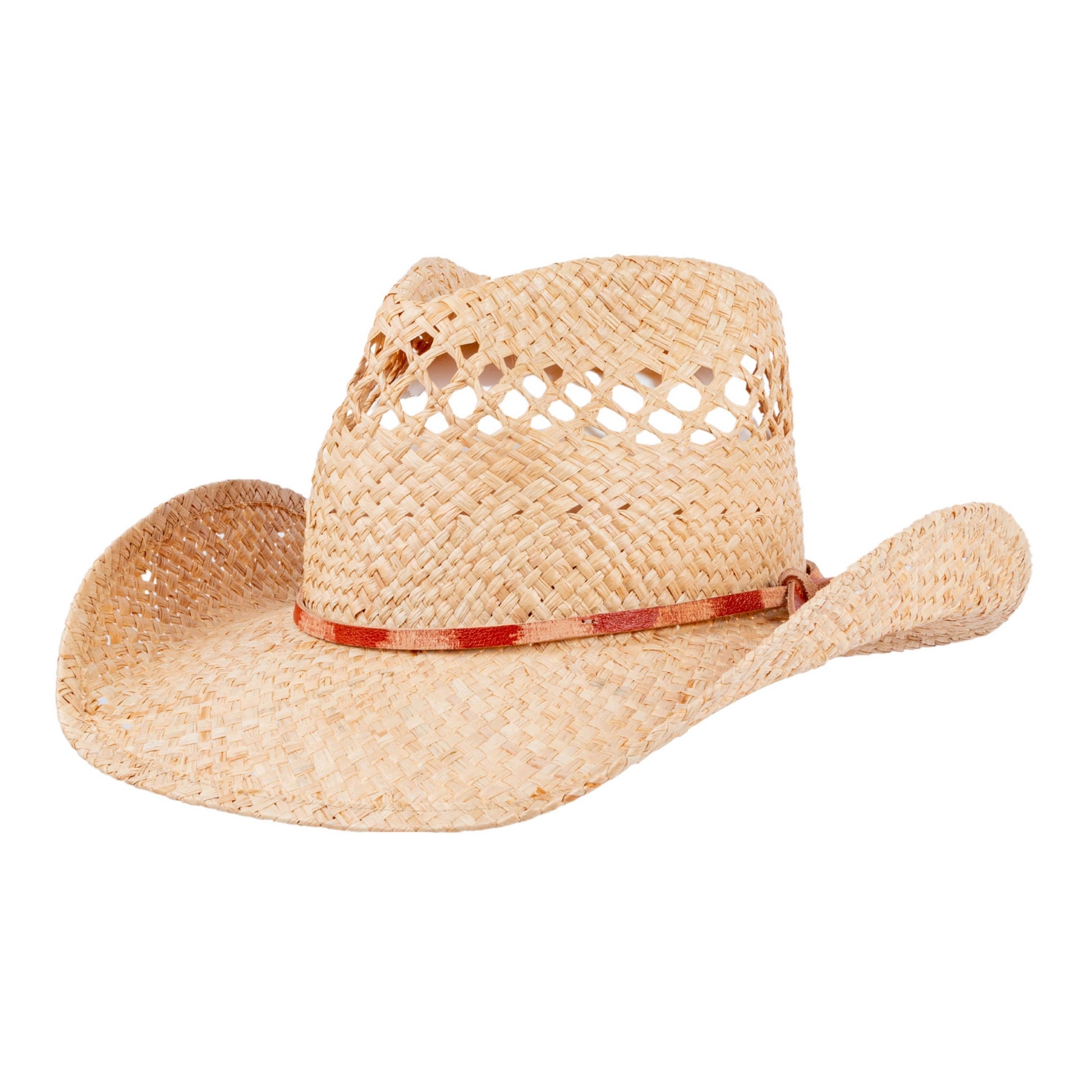 Coyote Raffia Straw Cowboy Hat - Mix Brown