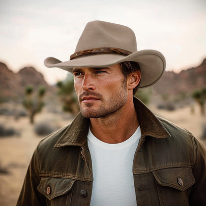 Driftwood Tan Felt Cowboy Hat - Mix Brown