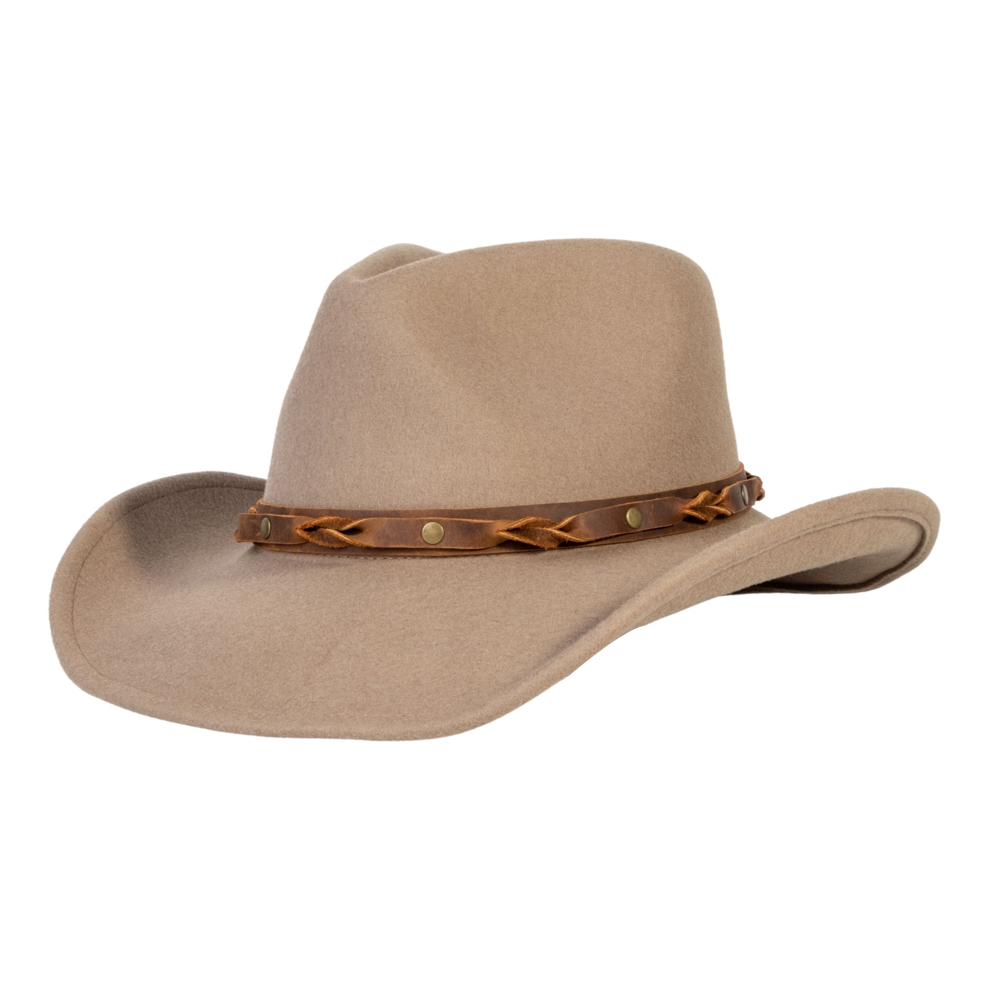 Driftwood Tan Felt Cowboy Hat - Mix Brown