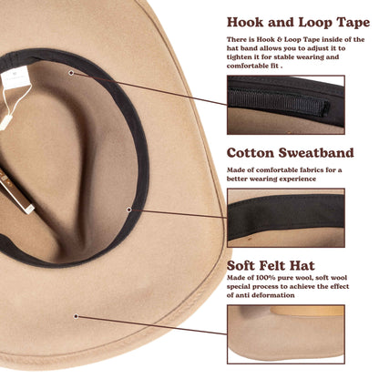 Dune Sand Felt Cowboy Hat - Mix Brown