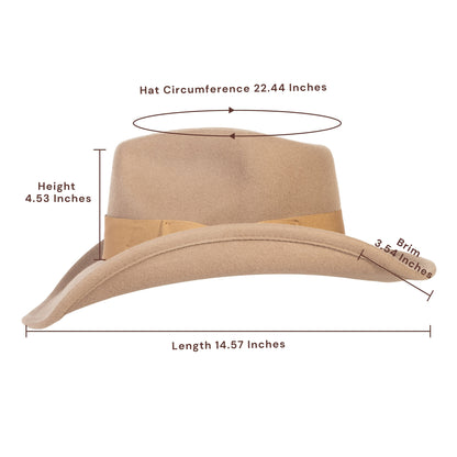 Dune Sand Felt Cowboy Hat - Mix Brown