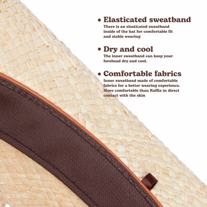 Dustline Vent Straw Cowboy Hat - Mix Brown