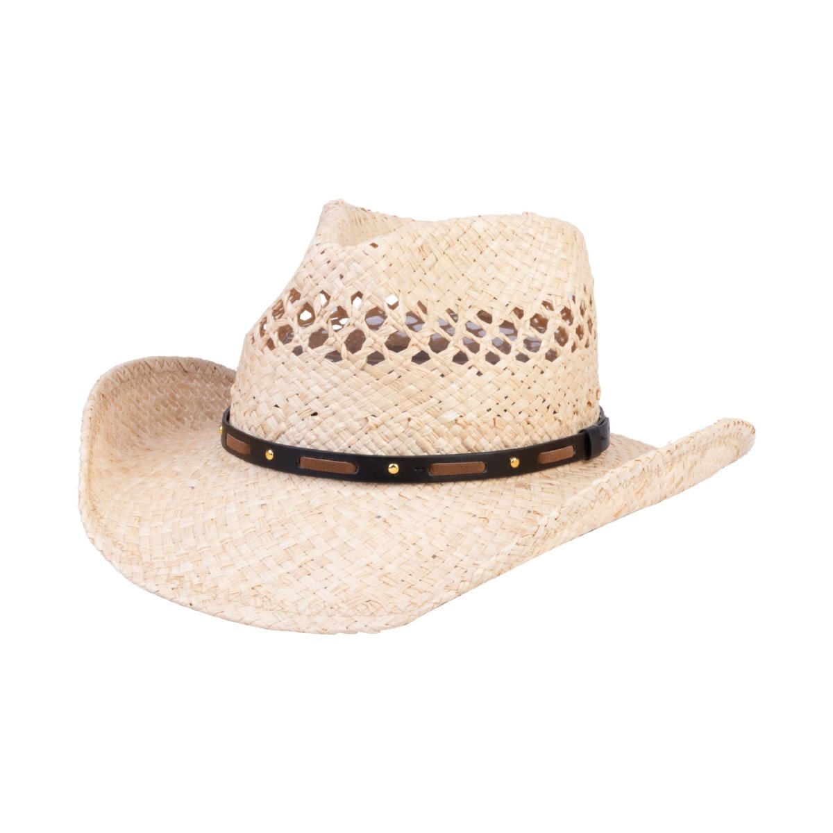 Dustline Vent Straw Cowboy Hat - Mix Brown