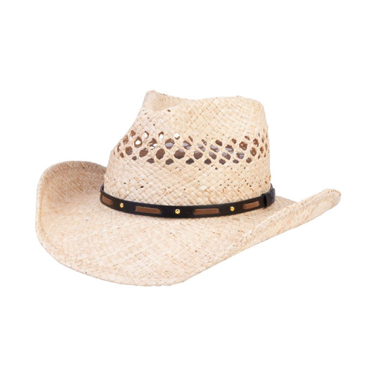 Dustline Vent Straw Cowboy Hat - Mix Brown