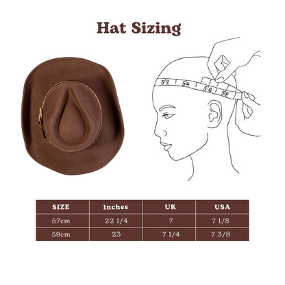 Frontier Trail Brown Felt Cowboy Hat - Mix Brown