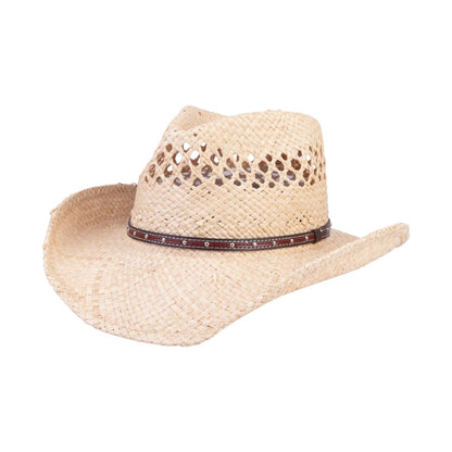 Hollowcrest Vent Straw Cowboy Hat - Mix Brown