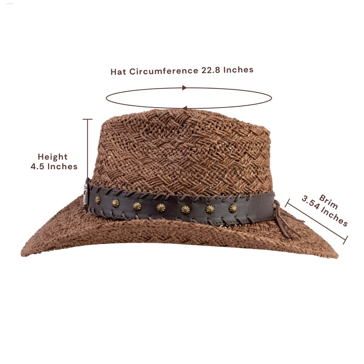 Ironridge Straw Cowboy Hat - Mix Brown