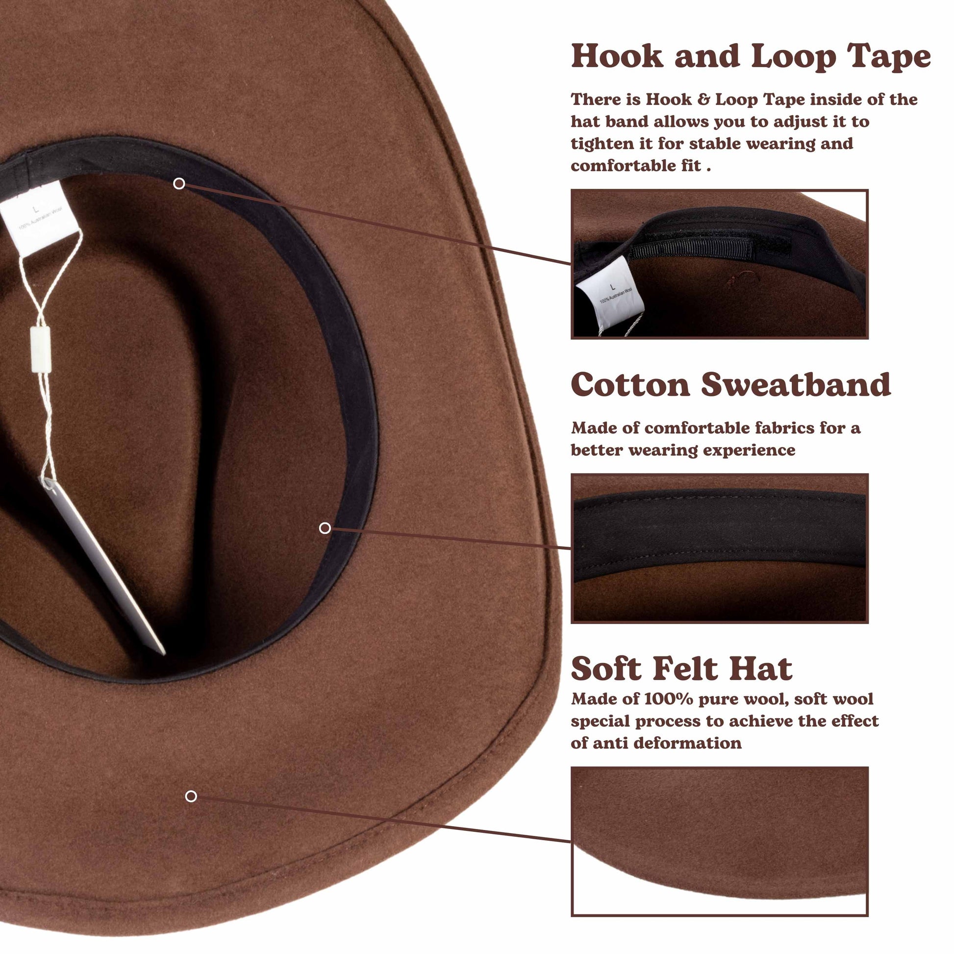 Maverick Sand Rope Felt Cowboy Hat - Mix Brown