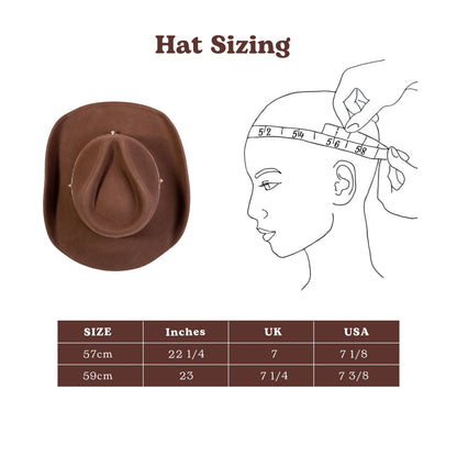 Maverick Sand Rope Felt Cowboy Hat - Mix Brown