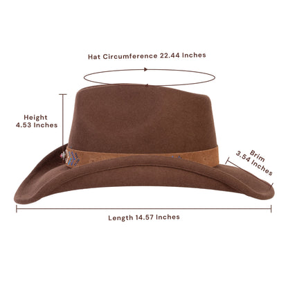 Maverick Sand Rope Felt Cowboy Hat - Mix Brown