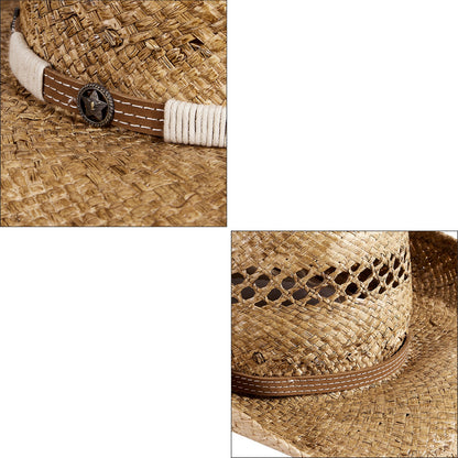 Mesa Raffia Straw Cowboy Hat - Mix Brown