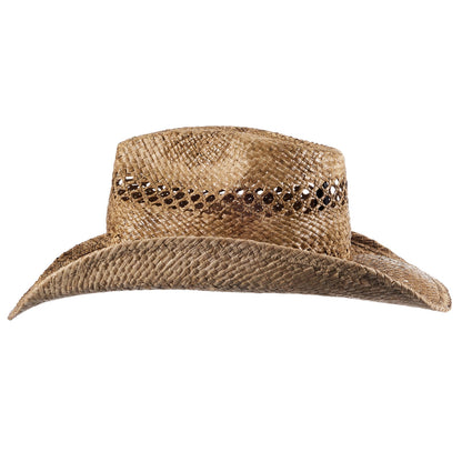 Mesa Raffia Straw Cowboy Hat - Mix Brown
