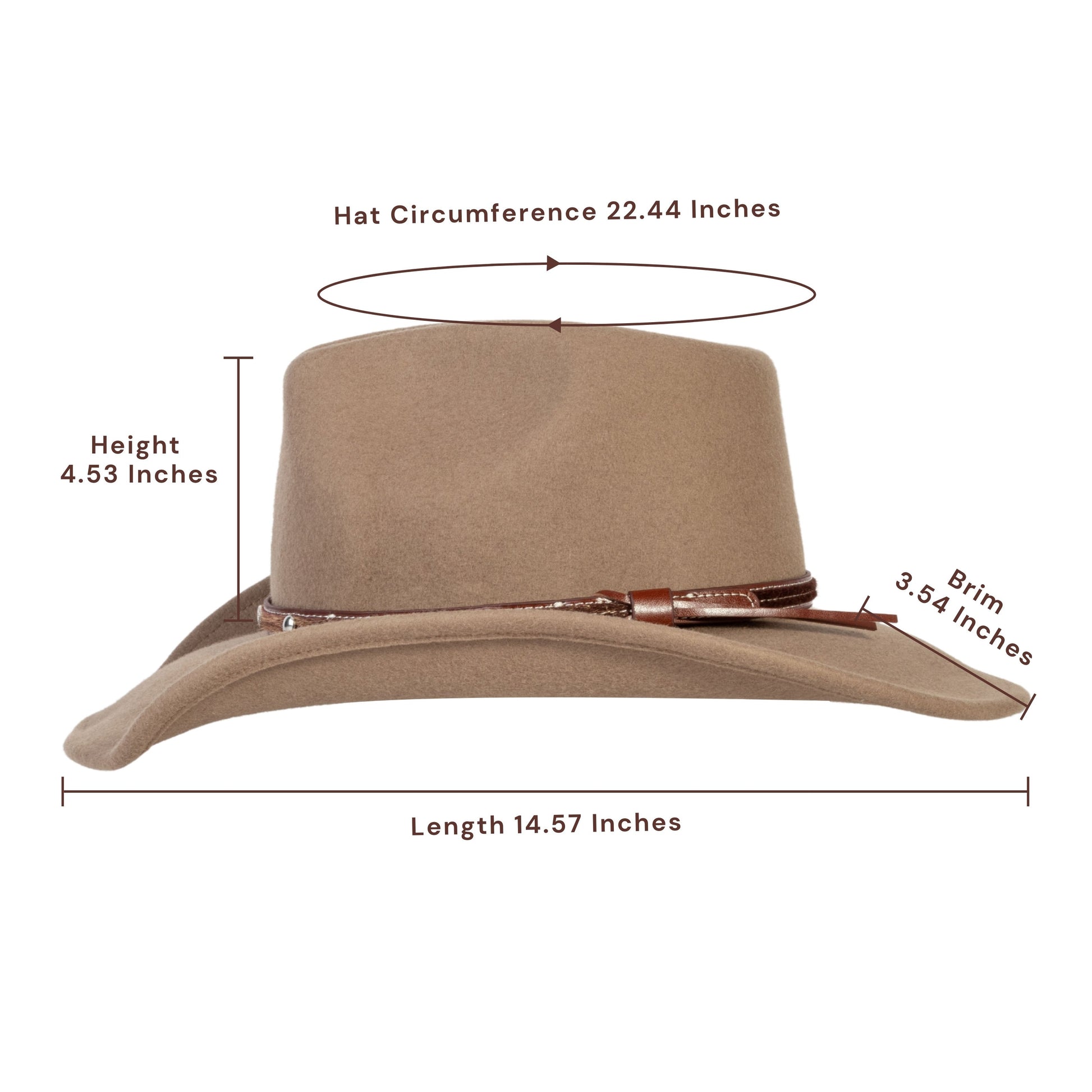 Nomad Bronze Felt Cowboy Hat - Mix Brown
