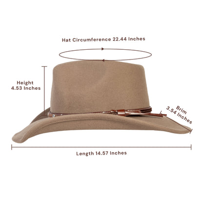 Nomad Bronze Felt Cowboy Hat - Mix Brown