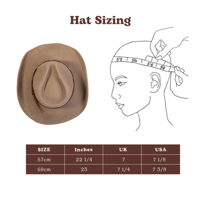 Nomad Bronze Felt Cowboy Hat - Mix Brown