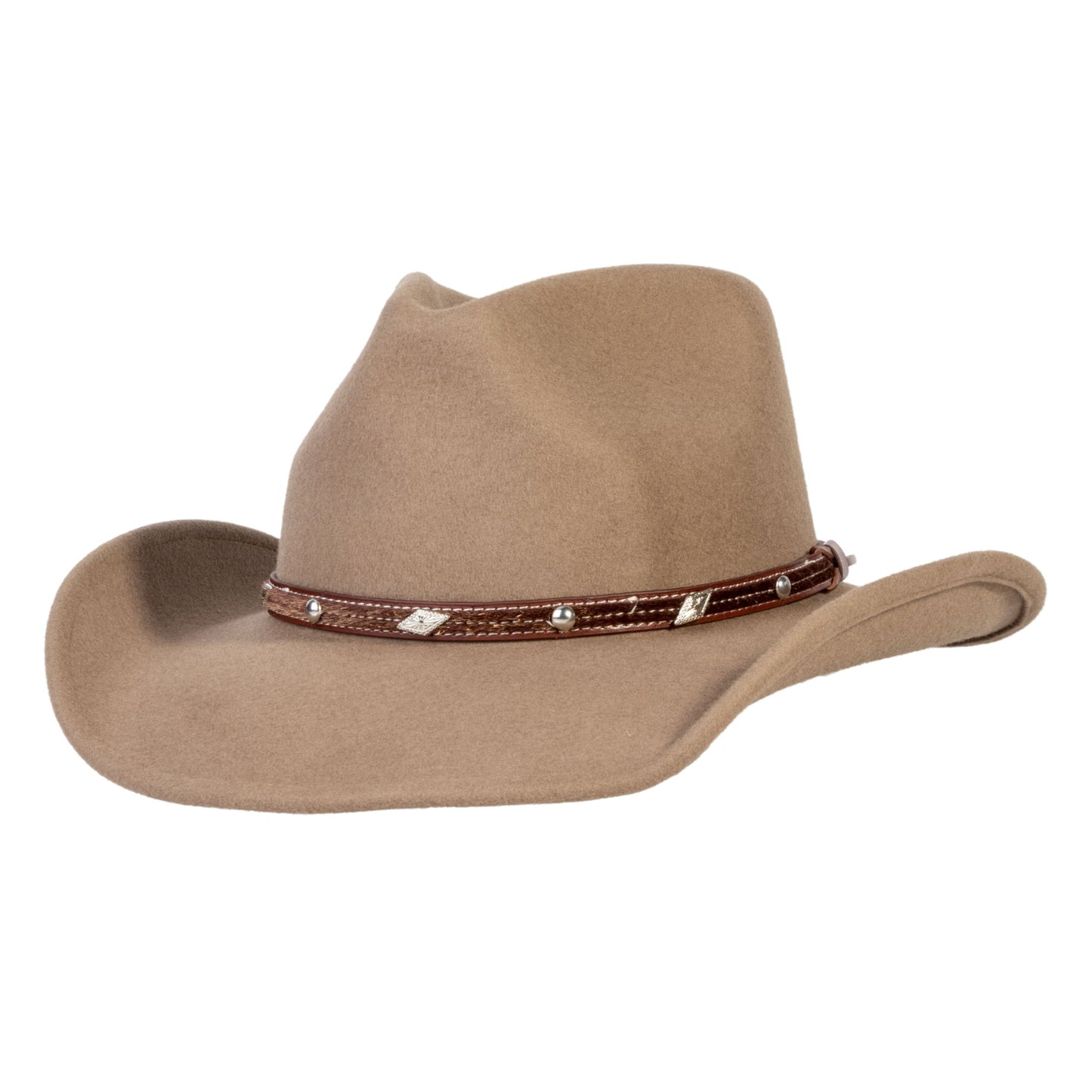 Nomad Bronze Felt Cowboy Hat - Mix Brown