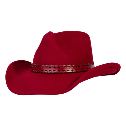 Outlaw Crimson Felt Cowboy Hat - Mix Brown