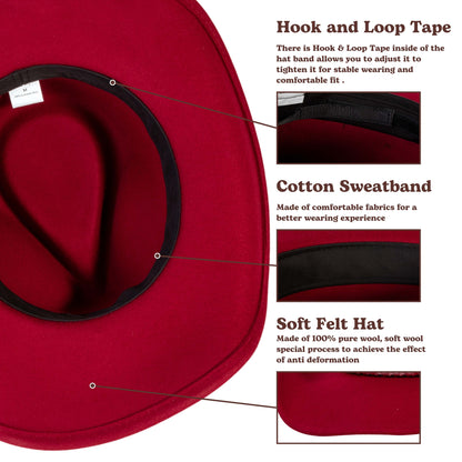 Outlaw Crimson Felt Cowboy Hat - Mix Brown