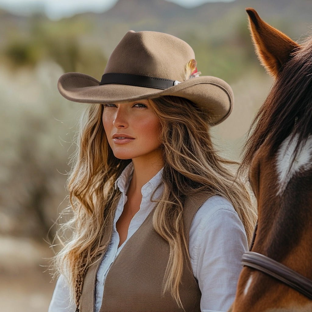 Prairie Tan Felt Cowboy Hat - Mix Brown