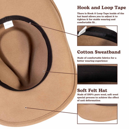 Prairie Tan Felt Cowboy Hat - Mix Brown