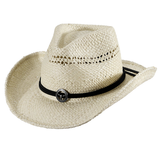BULL BUTTON MIX BROWN Cowboy Hats Rancher Hat Exquisite Decoration Band