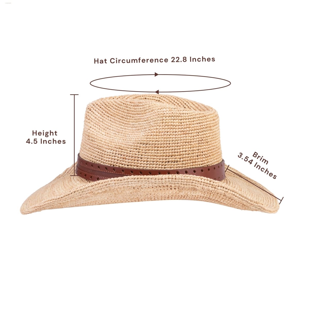 Ranchform Raffia Straw Cowboy Hat - Mix Brown