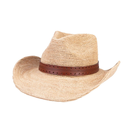 Ranchform Raffia Straw Cowboy Hat - Mix Brown