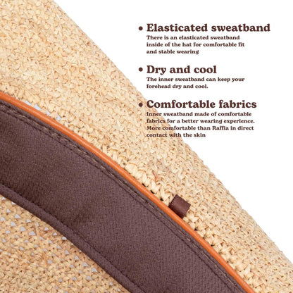 Ranchform Raffia Straw Cowboy Hat - Mix Brown