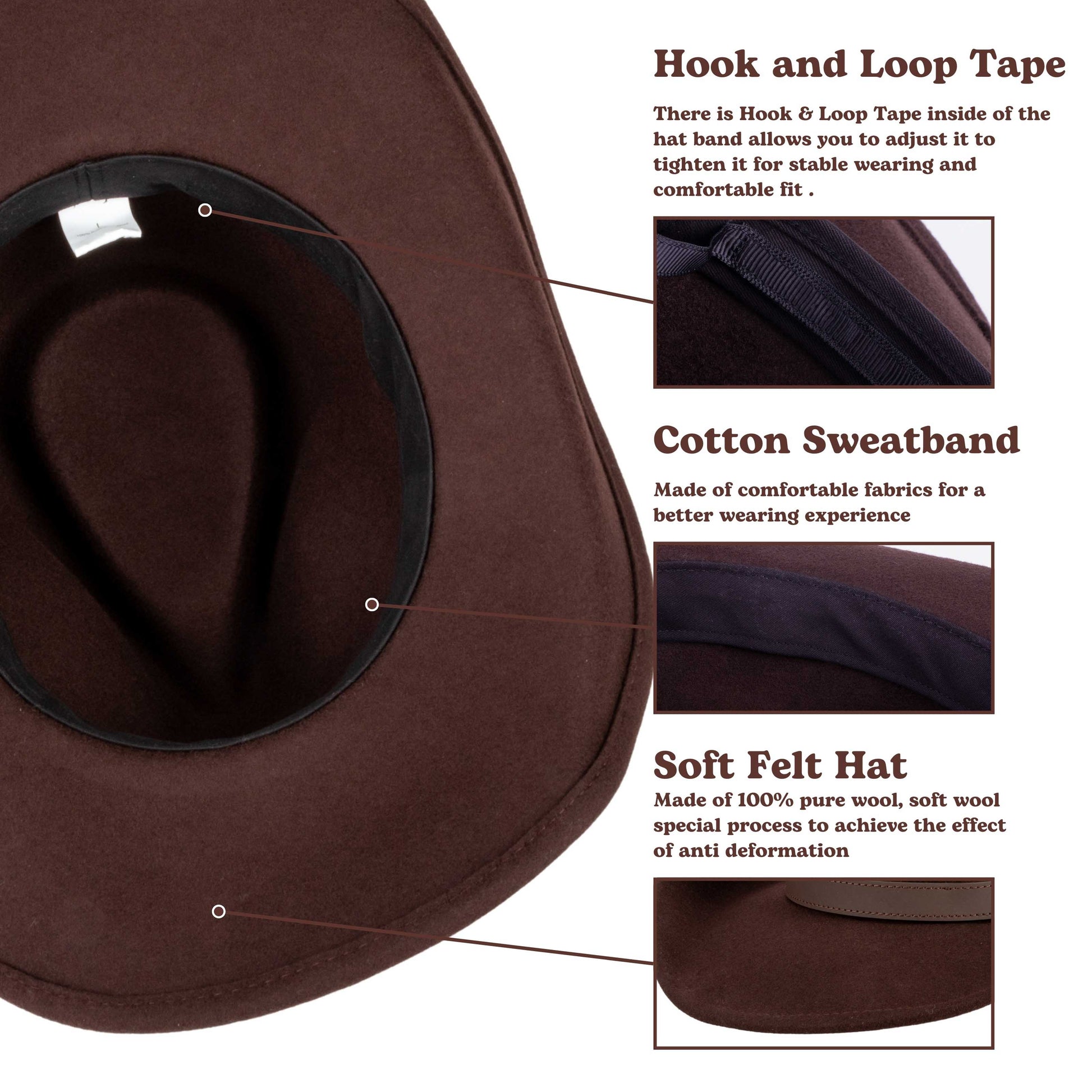 Ranger Chocolate Felt Cowboy Hat - Mix Brown