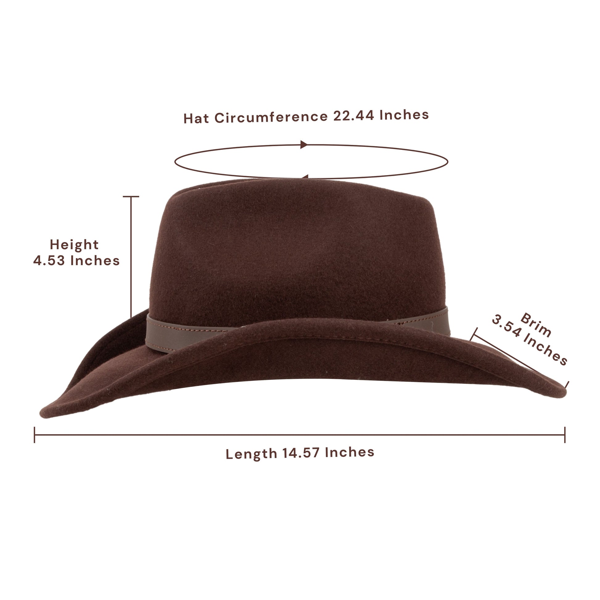 Ranger Chocolate Felt Cowboy Hat - Mix Brown
