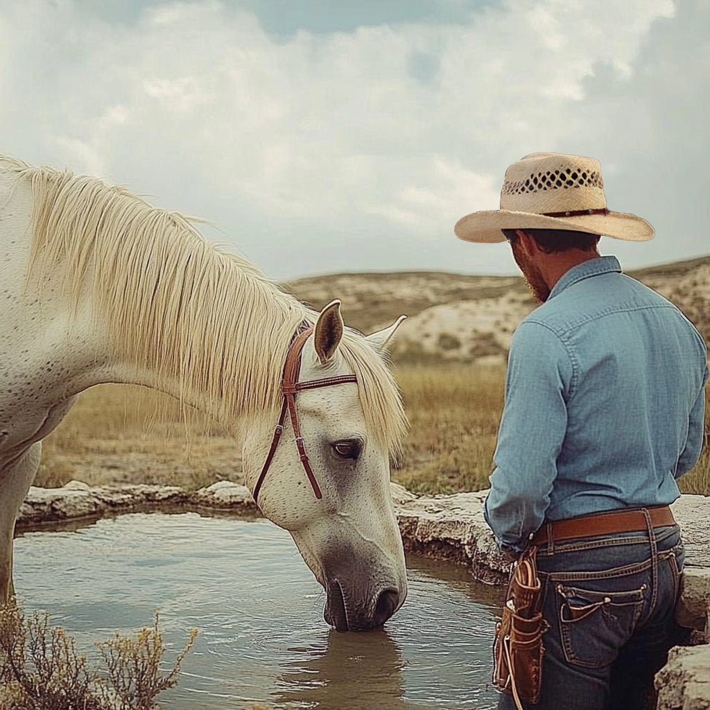 Rio Raffia Straw Cowboy Hat - Mix Brown