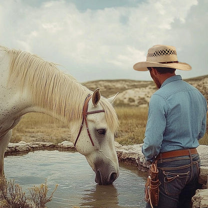 Rio Raffia Straw Cowboy Hat - Mix Brown