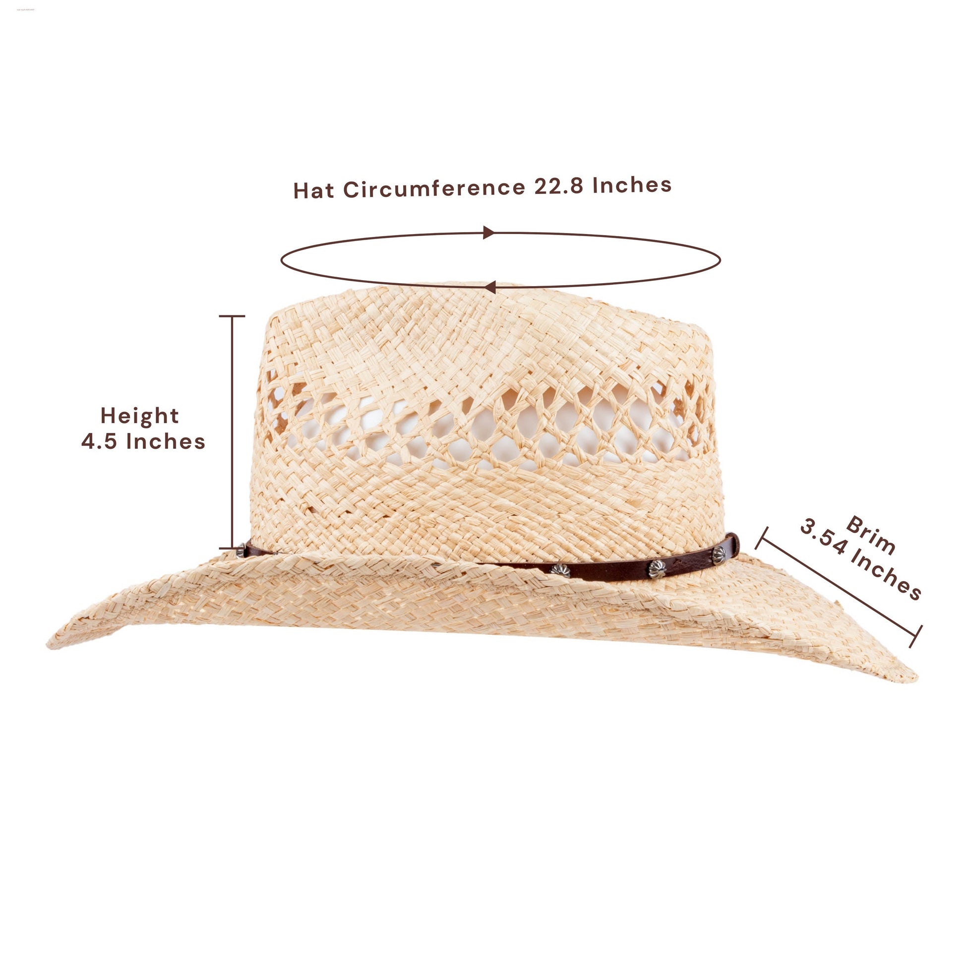 Rio Raffia Straw Cowboy Hat - Mix Brown
