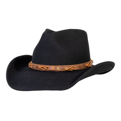 Rustler Black Felt Cowboy Hat - Mix Brown